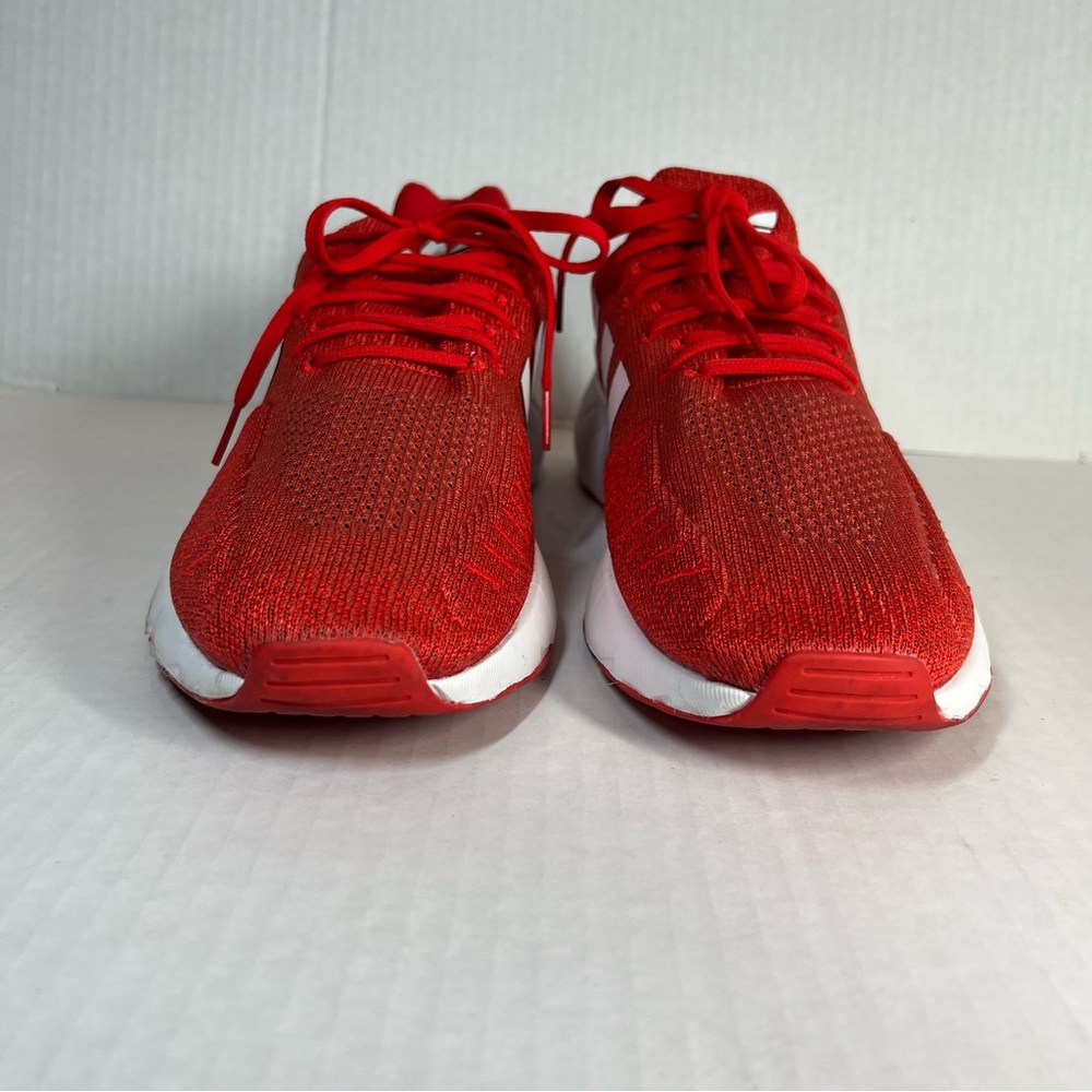 Adidas Men’s Red and White Sneakers - Picture 3 of 9